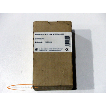 Dold & Söhne BA9053/010 AC0,1-1A AC230V 0-20S Current relay - unused! -