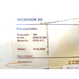Micronor KS35 A12 Mikroschalter  6099.00.569   - ungebraucht! -