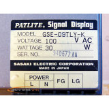 Sasaki Electric Patlite GSE-09TLY-K Signal Display