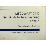 Indramat MTC200/MT-CNC Schnittstellenbeschreibung 18VRS Anwendungsbeschreibung