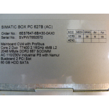 Siemens 6ES7647-6BH30-0AX0 Box PC 627B with HDD SN:SVPW7850570