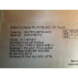 Siemens 6AV7872-0BF30-0AC0 Simatik Panel PC 677B SN: VPW7857741 gebraucht - TOP Zustand