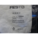 Festo QS-B-12-10 Push-in connector 130968 Qty 10 pieces > unused! <