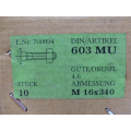 72x DIN 603 pan head screws M16 x 340 > unused! <