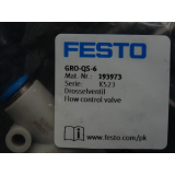 Festo GRO-QS-6  Drossel-Ventil  Mat.Nr.: 193973   > ungebraucht! <