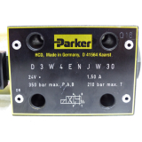 Parker D3W4ENJW30 spool valve 24 V coil voltage