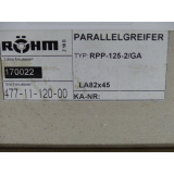 Röhm RPP-125-1 / GA Parallelgreifer LA82x45 Id.170022 SN:Z6653 > ungebraucht!<