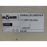 Röhm RPP-125-1 / GA Parallelgreifer LA82x45 Id.170022 SN:B7956 > ungebraucht!<