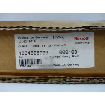 Bosch / Rexroth DSM 08 A 210K-D - 1070081493-209 SN:002788102 > ungebraucht! <
