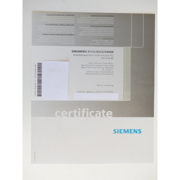 Siemens 6FC5252-0AA03-0AA0 Softwarelizenz - ungebraucht! -