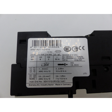 Siemens 3RV1421-1GA10 circuit breaker> unused! <