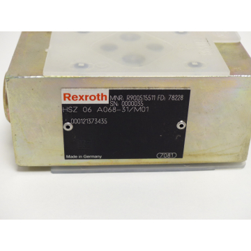 Rexroth HSZ 06 A068-31 / M01 intermediate plate MNR: R900515511 - unused! -