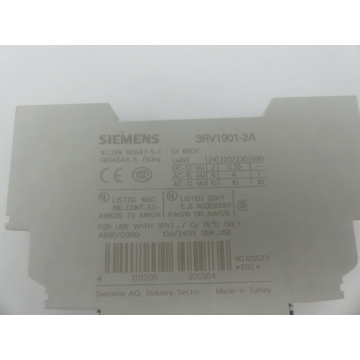 Siemens 3RV1901-2A, auxiliary switch