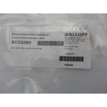 Balluff BCC M313-0000-10-001-PX0334-050 connector BCC02M9> unused! <