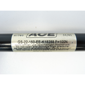 ACE GS-22-150-EE-K18288 Gasdruckfeder F=100N, 42.74 €