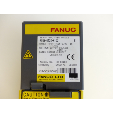 Fanuc A06B-6124-H102 Servo Amplifier Module SN:V02260242 - unused!