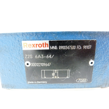 Rexroth MNR: R900347500 Z2S 6A3-64/ Check valve