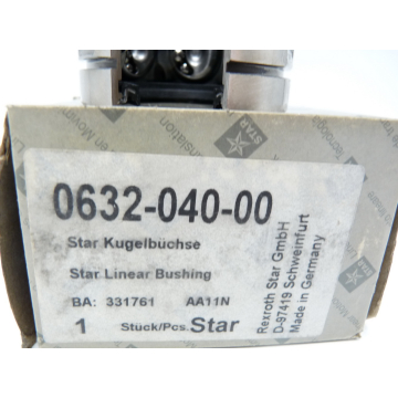 Rexroth Star GmbH 0632-040-00 33761 Star Kugelbüchse > ungebraucht! <