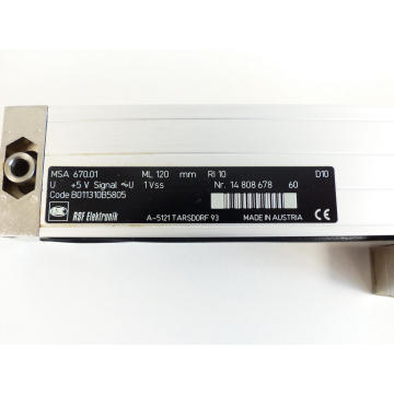 RSF Electronics MSA 670.01 / ML 120 mmSN:1480867860 - unused!
