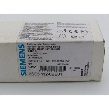 Siemens 3SE5112-0BE01 Position switch E-Stand 01 - unused !