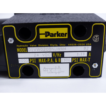 Parker D1VW020BNJWM4 spool valve 24V coil voltage - unused! -