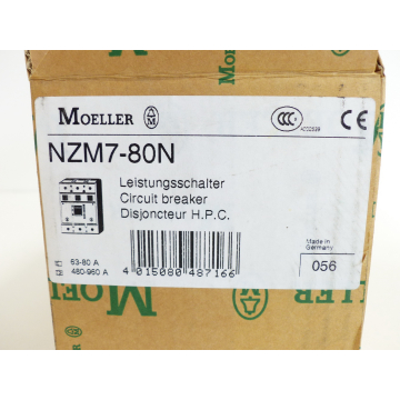 Klöckner Moeller NZM7-802 Leistungsschalter 63 - 80A - ungebraucht! -