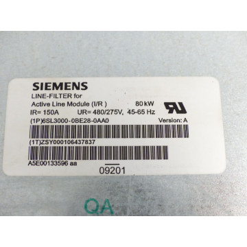 Siemens 6SL3000-0BE28-0AA0 Netzfilter Version A SN:09201 - ungebraucht! -