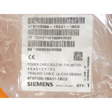 Siemens 6FX8008-1BA31-1BC0 motor cable by the meter 12.00 m > unused! <