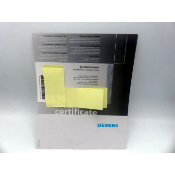 Siemens 6FC5251-0AA16-0AA0 Software linence > unused! <