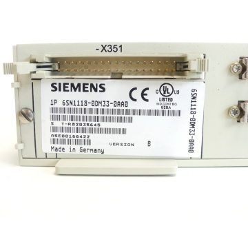 Siemens 6SN1118-0DM33-0AA0 Control module version B SN:T-R82035645