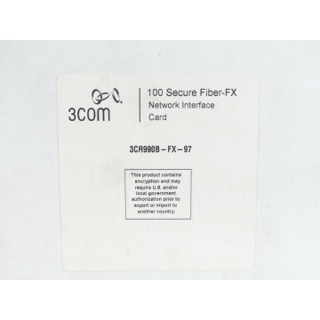 3COM 3CR990B-FX-97 100 Secure Fiber-FX SN:9WD27GH284430 - ungebraucht! -