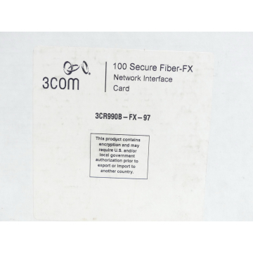 3COM 3CR990B-FX-97 100 Secure Fiber-FX SN:9WD27GH28464A - unused! -