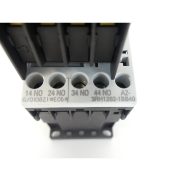 Siemens 3RH1262-1BB40 contactor + 3RH1911-1GA22-3AA1 auxiliary contact block
