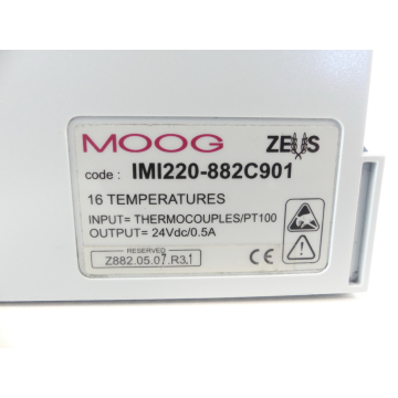 MOOG ZEUS IMI220 - 882C901 16 Temperatures Z882.05.07.R3.1