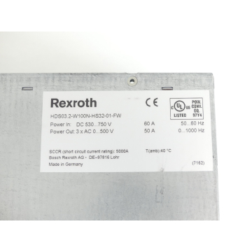 Rexroth HDS03.2-W100N - HS32-01-FW MNR: R911190012 SN:291389-09879 - gen.-üb! -