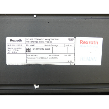 Rexroth MAC112C-0-CD-3-F/130-B-0 MNR: R911252318 SN:MAC112-80695 - gen.-üb! -