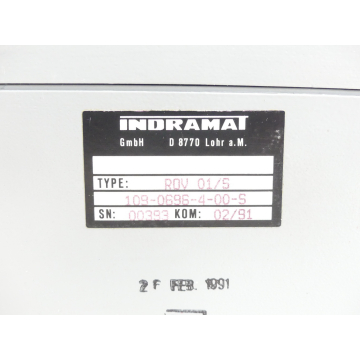 Indramat ROV 01/S Id.No. 109-0696-4-00-S SN:00393