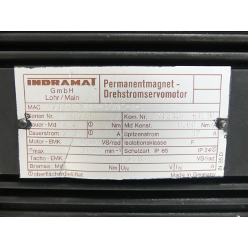 Indramat MAC071B-0-TS-3-C / 095-A-0 Motor SN:30778