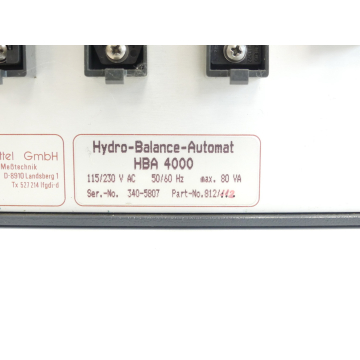Dittel HBA 4000 Hydro-Balance Automatic SN:340-5807