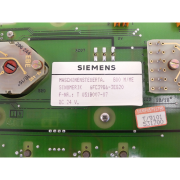 Siemens 6FC3986-3EG20 MaschinensteuertafelSN:T051B007-07