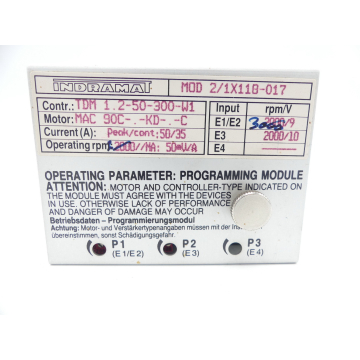 Indramat MOD 2/1X110-017 Programmiermodul für TDM 1.2-50-300-W1