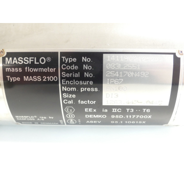 MASSFLOW MASS 2100 / 1411A0010A000 mass flowmeter SN:254170N492