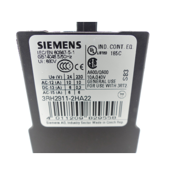 Siemens 3RH2911-2HA22 Hilfsschalterblock