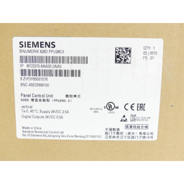 Siemens 6FC5370-6AA30-0AA0 SN:ZVF3Y9S001578 - ungebraucht! -
