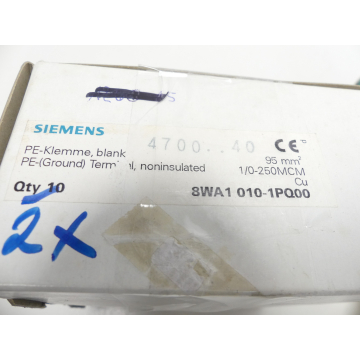 Siemens 8WA1 010-1PQ00 PE-Klemme, blank VPE= 2 Stck. > ungebraucht! <