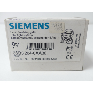 Siemens 3SB3204-6AA30 Leuchtmelder , gelb > ungebraucht! <