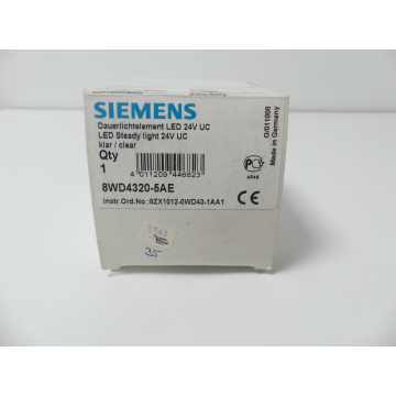 Siemens 8WD4320-5AE Dauerlichtelement LED 24V UC , klar > ungebraucht! <