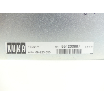 KUKA FE001 / 1 Relay Board 69-223-650 SN:951200887
