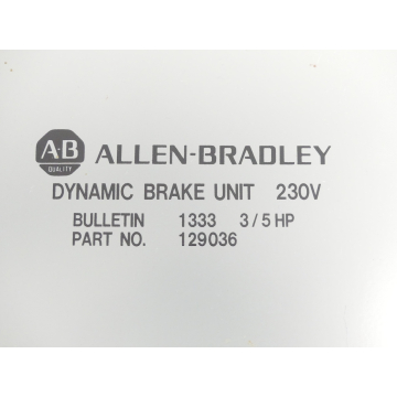 Allen Bradley 1333 3 / 5 HP Dynamic Brake Unit