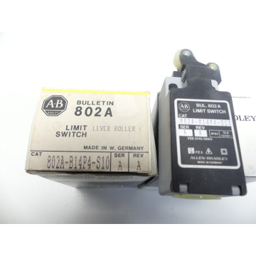 Allen Bradley CAT 802A-B14P4-S10 Limit Switch Lever Roller   > ungebraucht! <